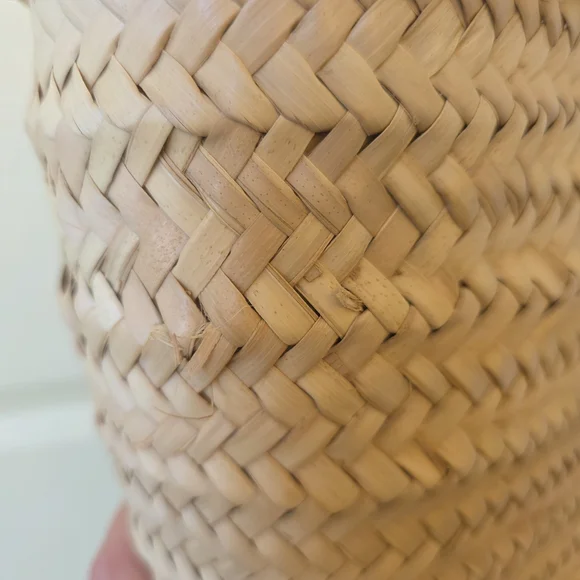 Elegant Tan Woven Tote Bag - Picture 3 of 3